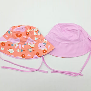 Gorro Bucket reversible UPF 50+ Coral