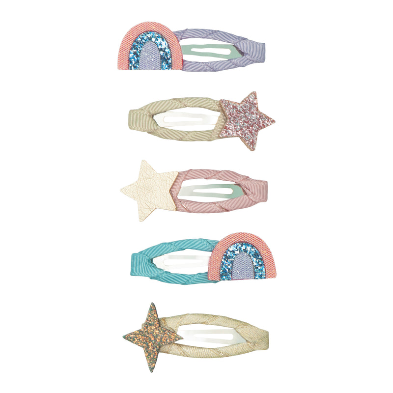 Pack Mini Clips Rainbow&Star