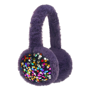 Orejeras Purple Glitter