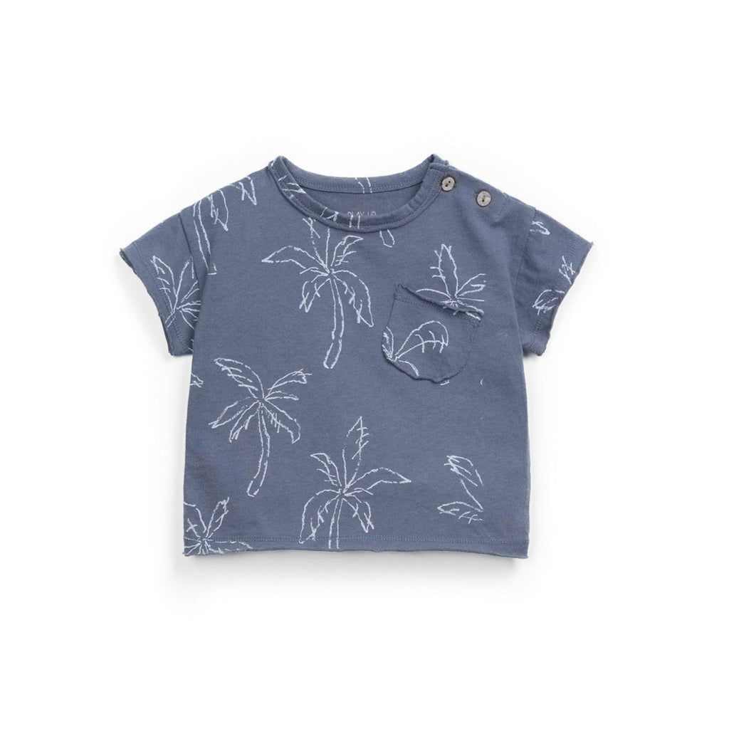 Camiseta baby azul palmeras