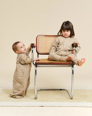 Saco dormir bebé con mangas TOG 1.0 Brown Checks