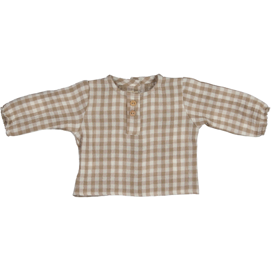 Camisa Jaime cuadros beige