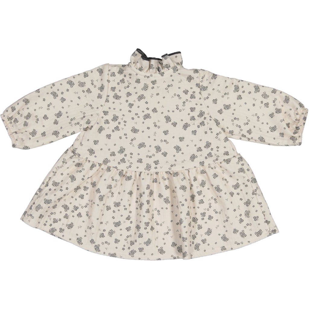 Vestido Laura flor gris