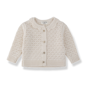 Cardigan punto Nimes ecru