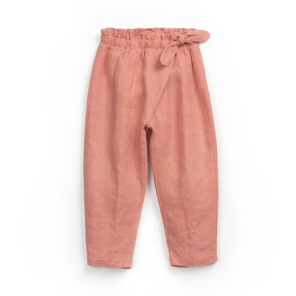 Pantalón lino rosa