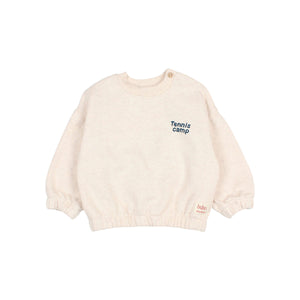 Sudadera Tennis ecru melange