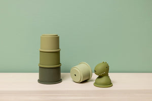 Cubos apilables silicona Dino