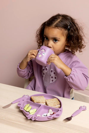 Taza Aprendizaje de Silicona Peacock