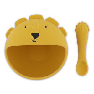 Set bol y cuchara silicona Lion