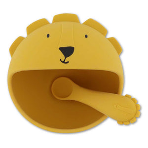 Set bol y cuchara silicona Lion