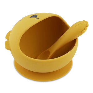 Set bol y cuchara silicona Lion