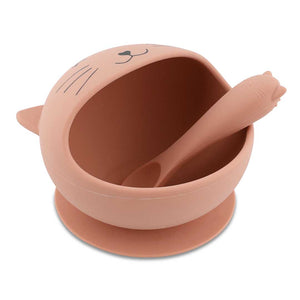 Set bol y cuchara silicona Cat