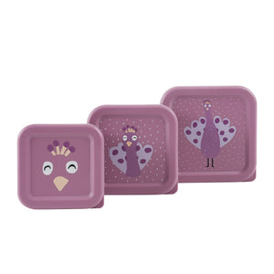 Fiambrera cuadrada set 3 Peacock