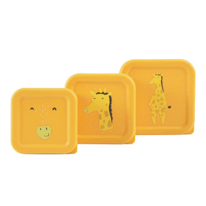 Fiambrera cuadrada set 3 Giraffe