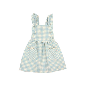 Vestido Gingham aqua