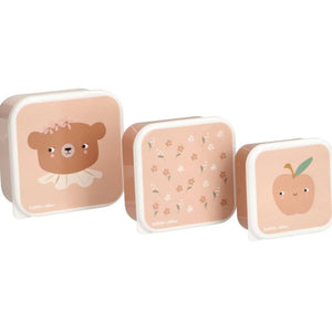 Cajas almuerzo Daisy Bear Set de 3