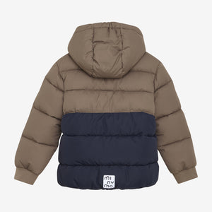 Anorak plumón Color Block Caramel