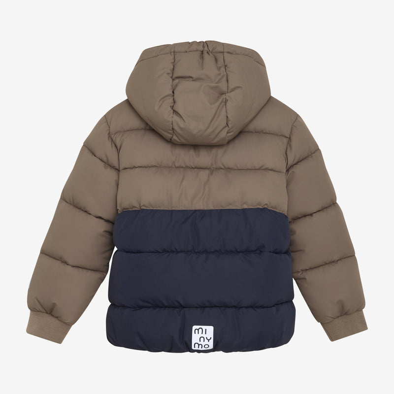 Anorak plumón Color Block Caramel