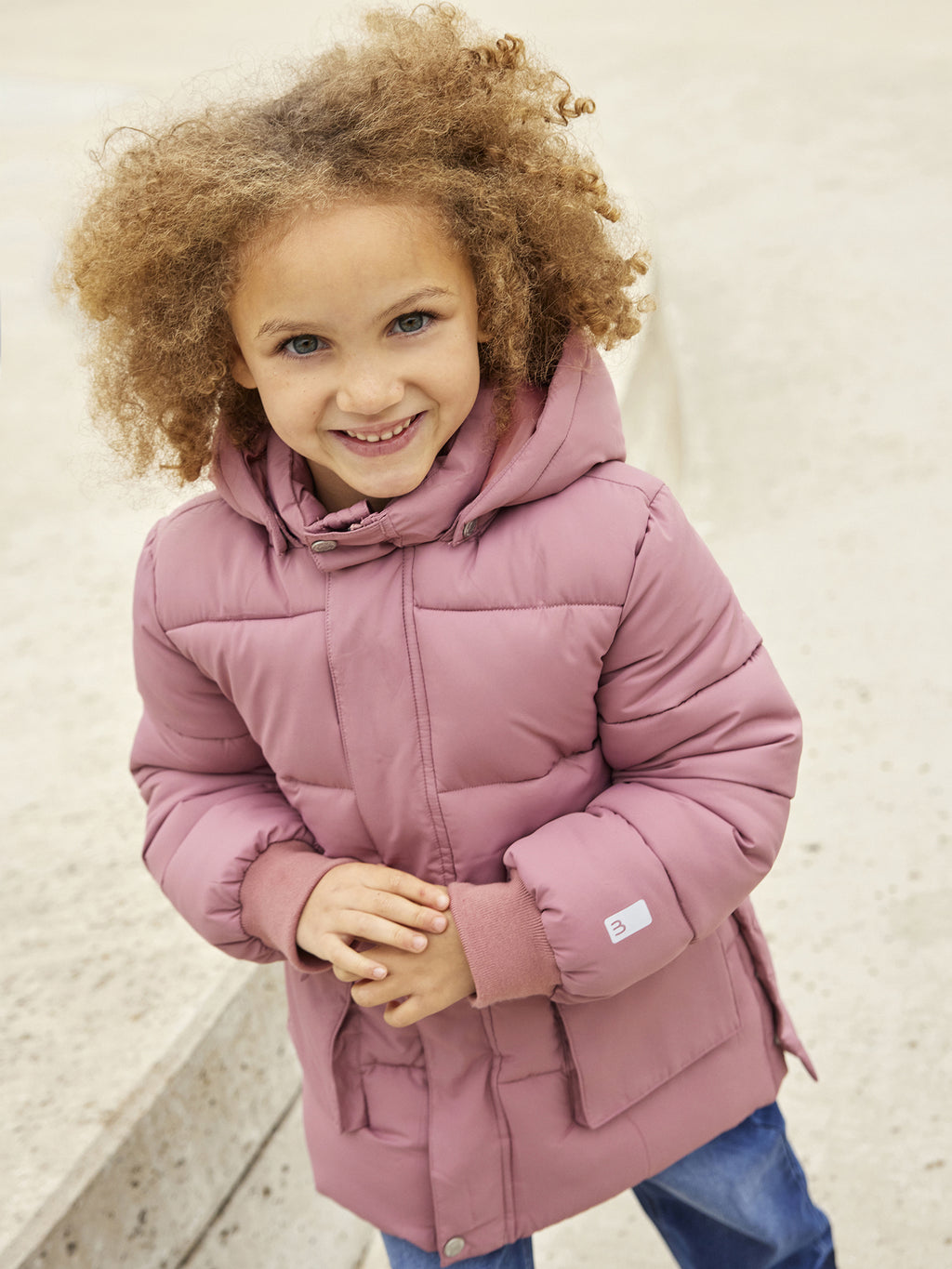 Anorak largo plumón Pink