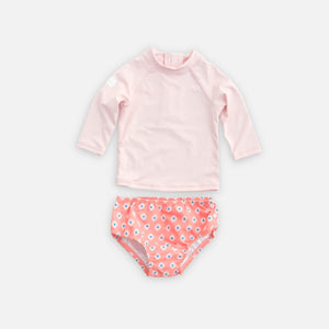 Set camiseta + bañador pañal UPF 50+ Peach Mosaic