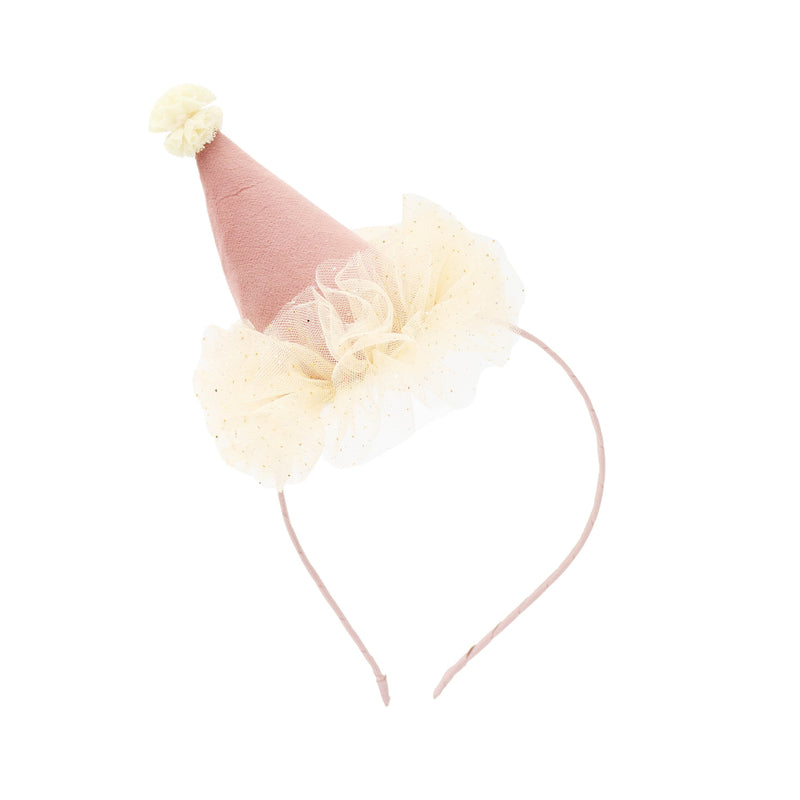 Diadema Party Hat crema&rosa
