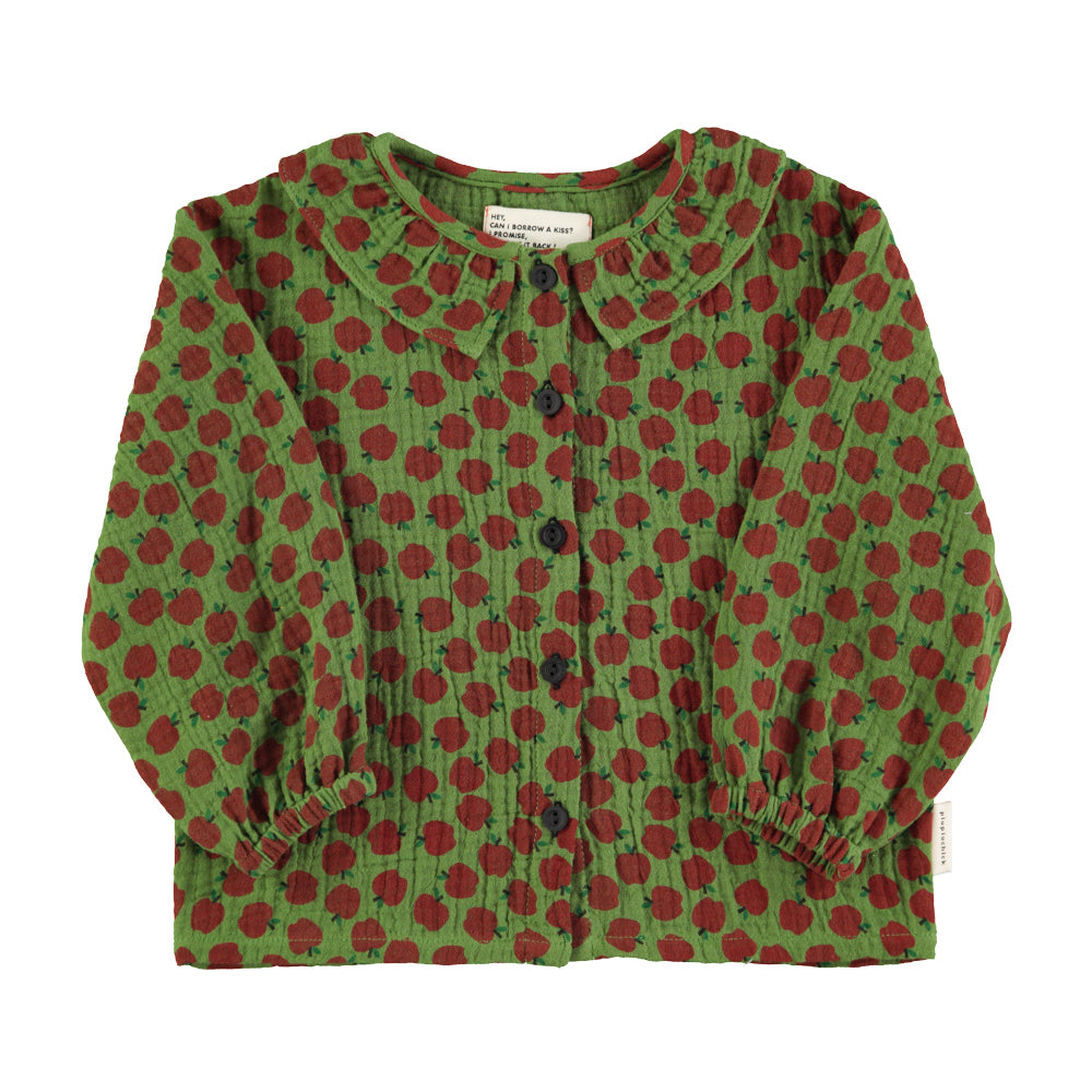 Blusa Olive Green red apples