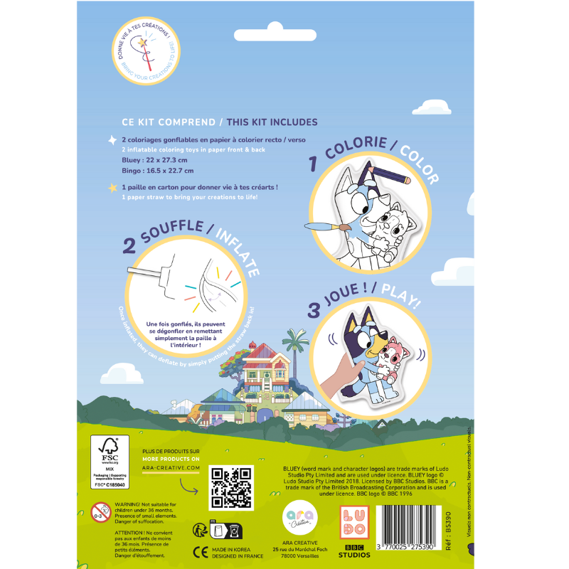 Dibujos inflables para pintar Bluey