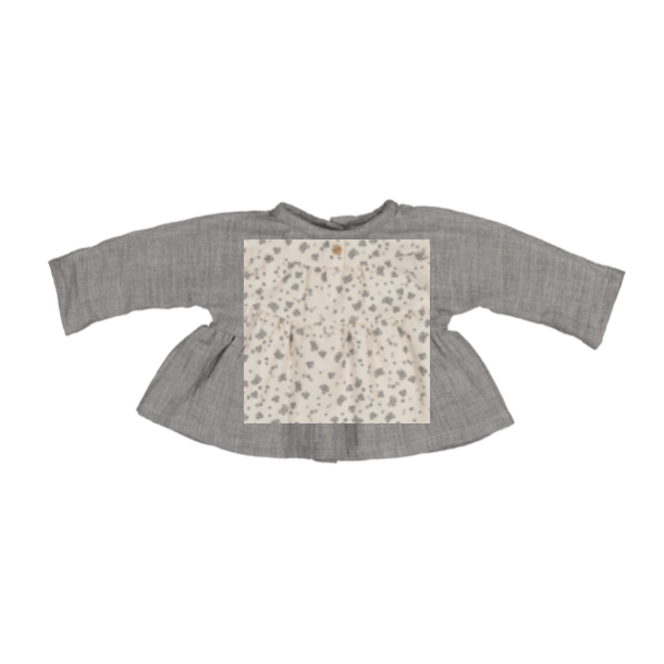 Blusa Annie flor gris