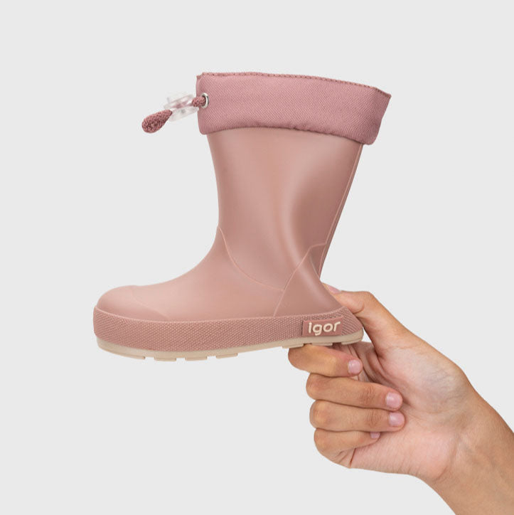 Botas de agua Yogi cuello rosa