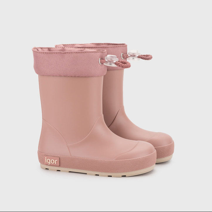 Botas de agua Yogi cuello rosa