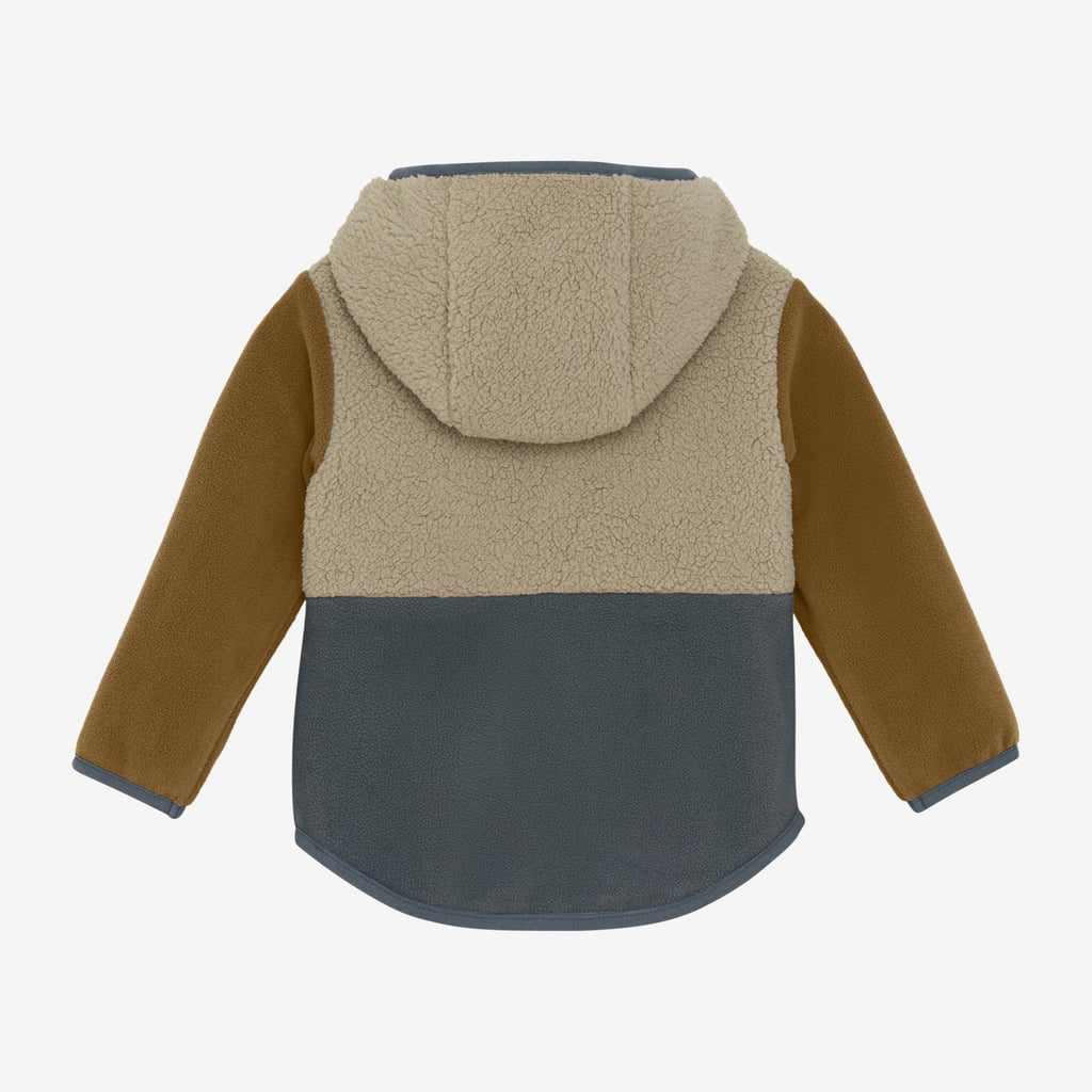 Chaqueta Polar Color Block caramel