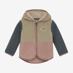 Chaqueta Polar Color Block pink