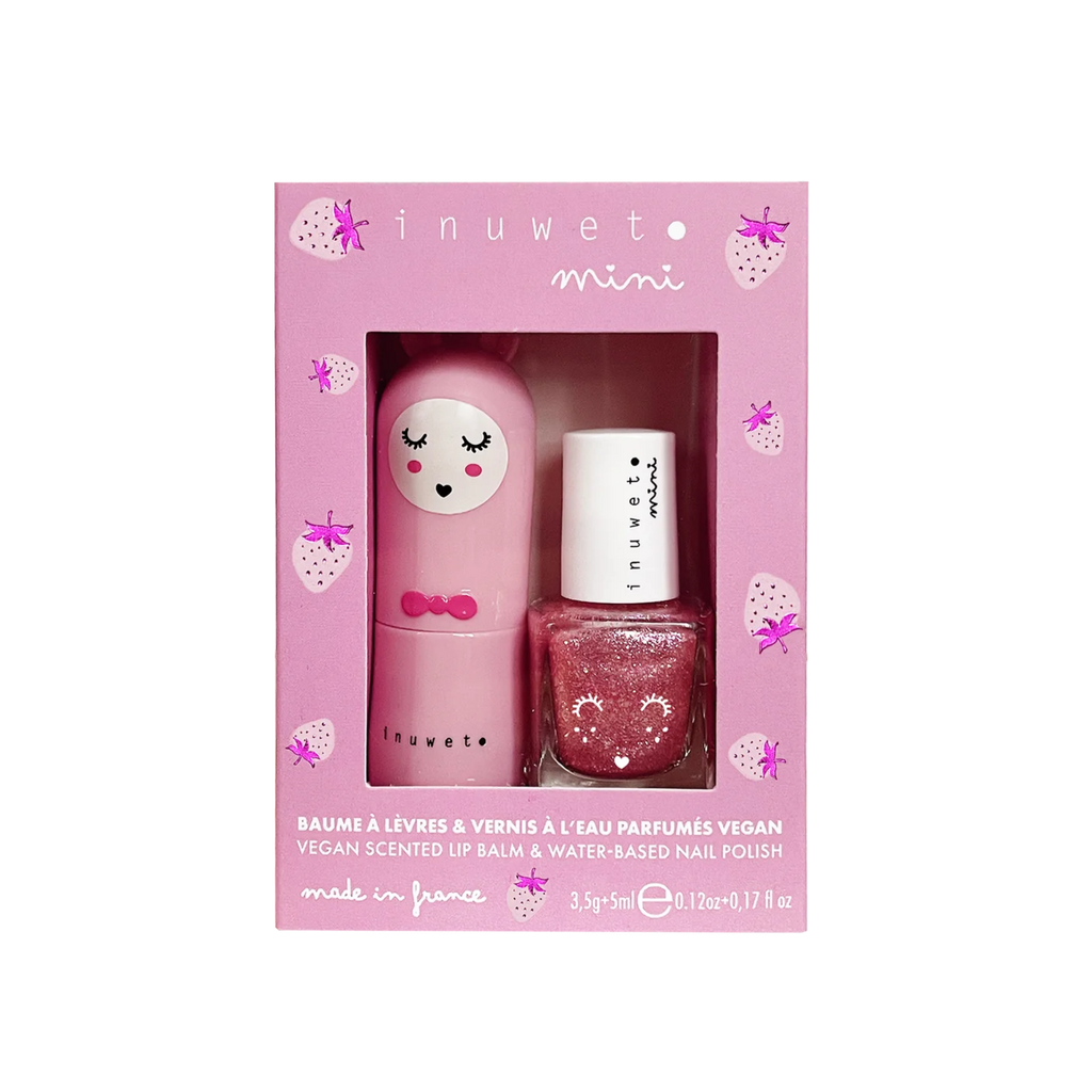Set labial + esmalte de uñas Fresa
