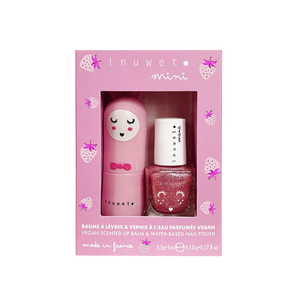 Set labial + esmalte de uñas Fresa