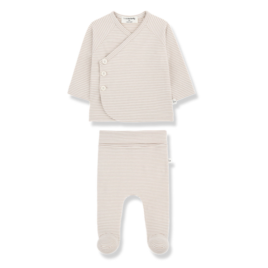 Conjunto primera puesta Idara beige