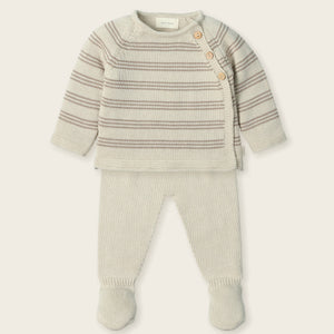 Conjunto primera puesta largo Odine cocoa