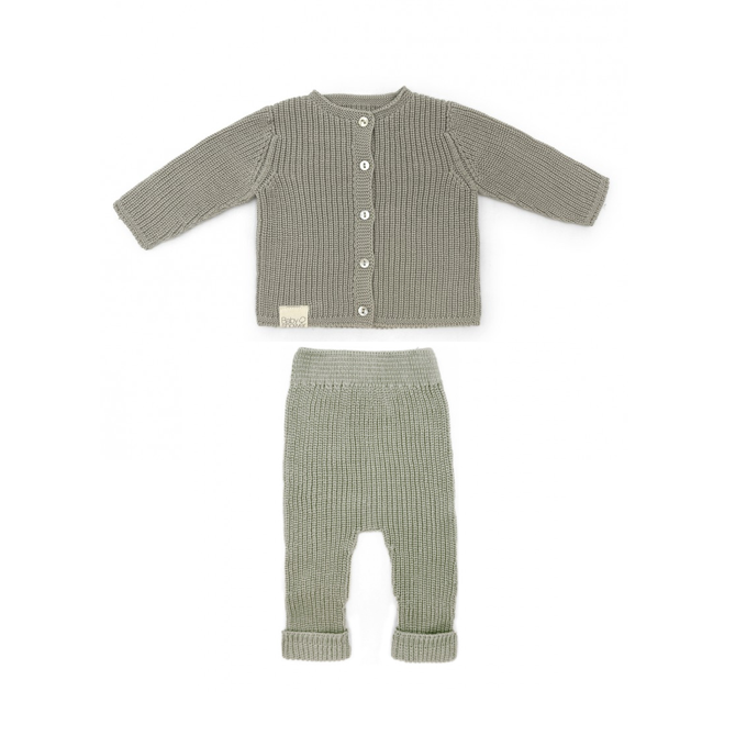 Conjunto primera puesta Tricot canalé Dune