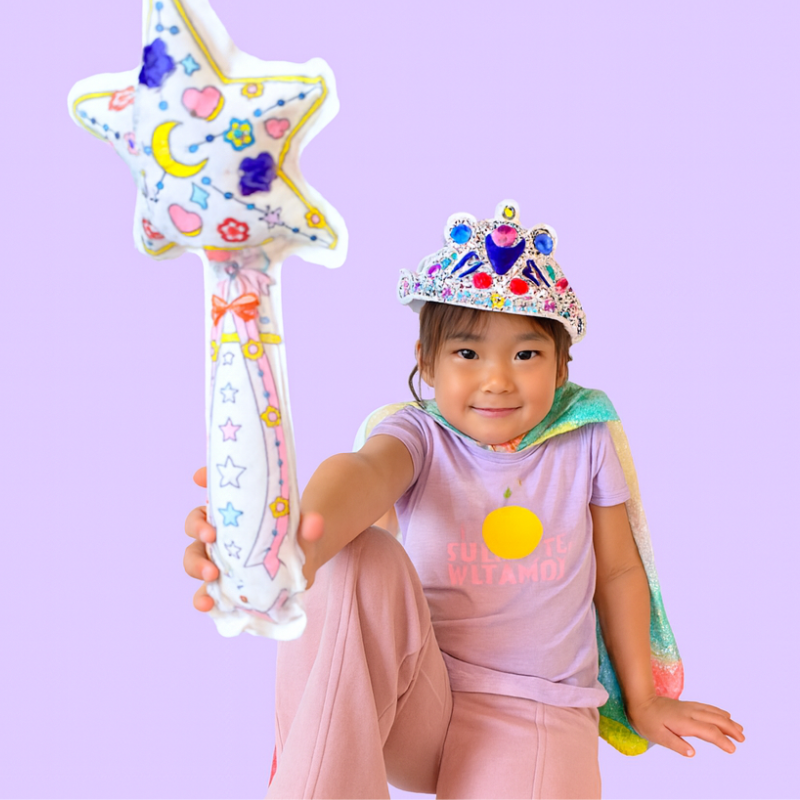 Dibujos inflables para pintar Corona y Varita