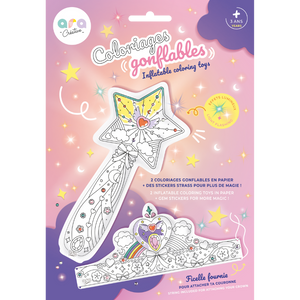 Dibujos inflables para pintar Corona y Varita