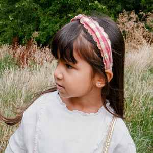 Diadema Gingham pink