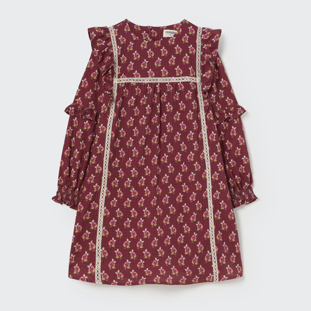 Vestido Genova burgundy
