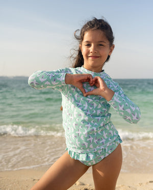 Bañador niña 2 piezas UPF 50+ Seagull