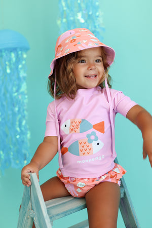 Camiseta UPF 50+ Coral