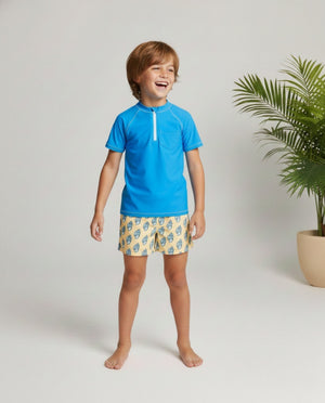 Camiseta UPF 50+ manga corta azul mediterraneo