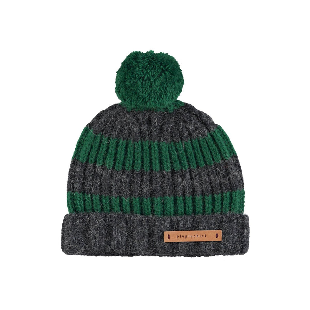 Gorro Grey&Green stripes