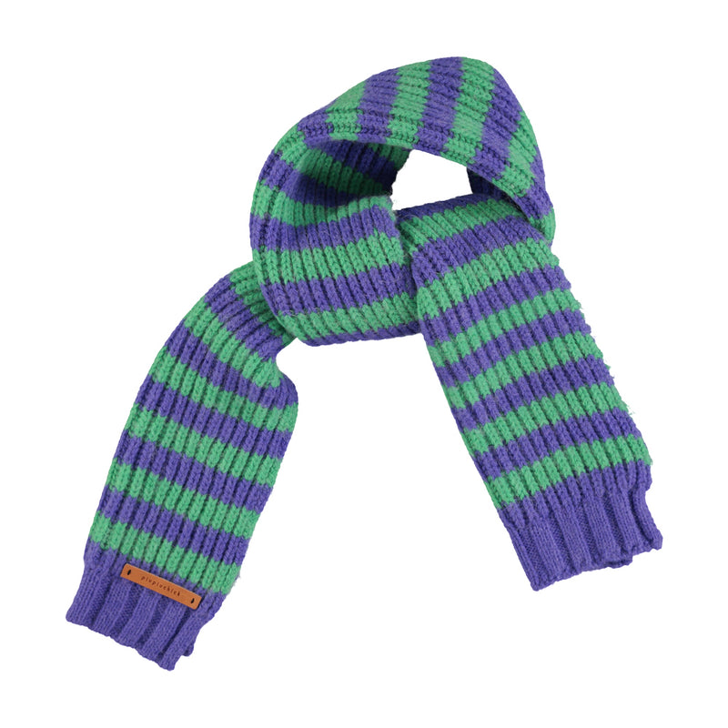 Bufanda punto Green&Purple stripes