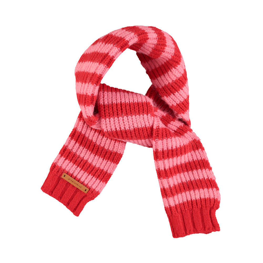 Bufanda punto Red&Pink stripes