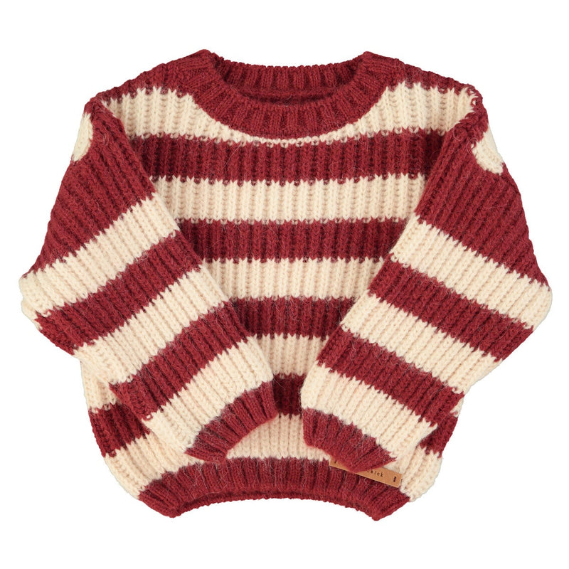 Jersey Burdeax&Light pink stripes