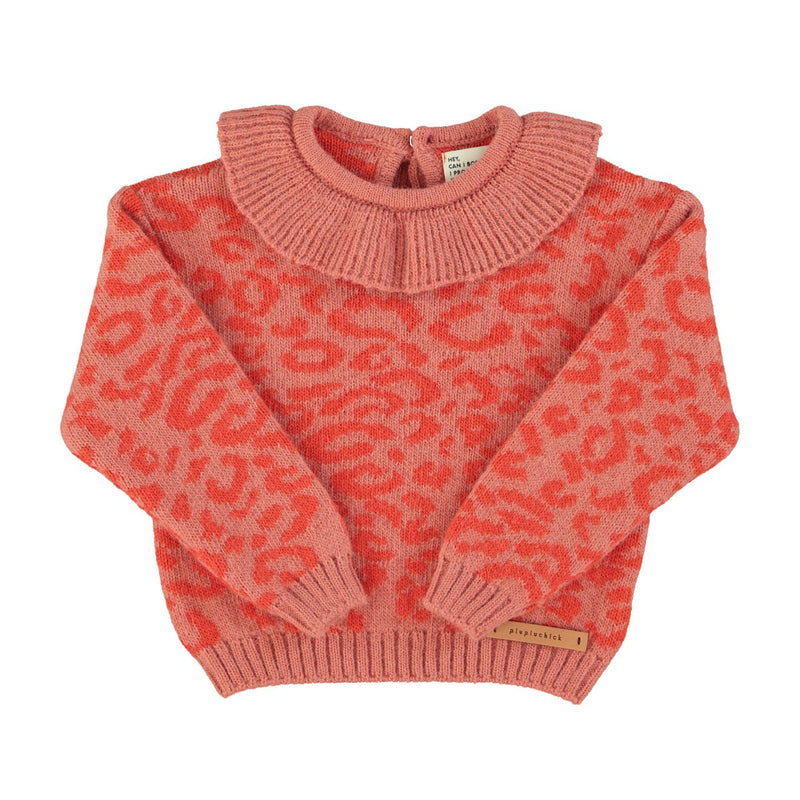 Jersey Collar Soft Pink animal print