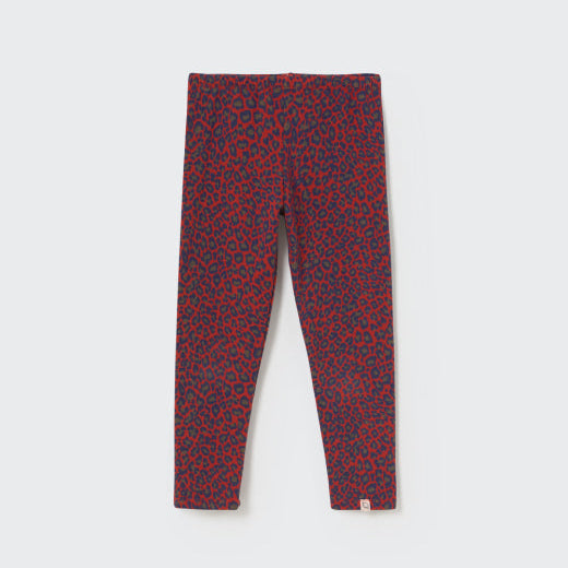 Legging animal print red velvet
